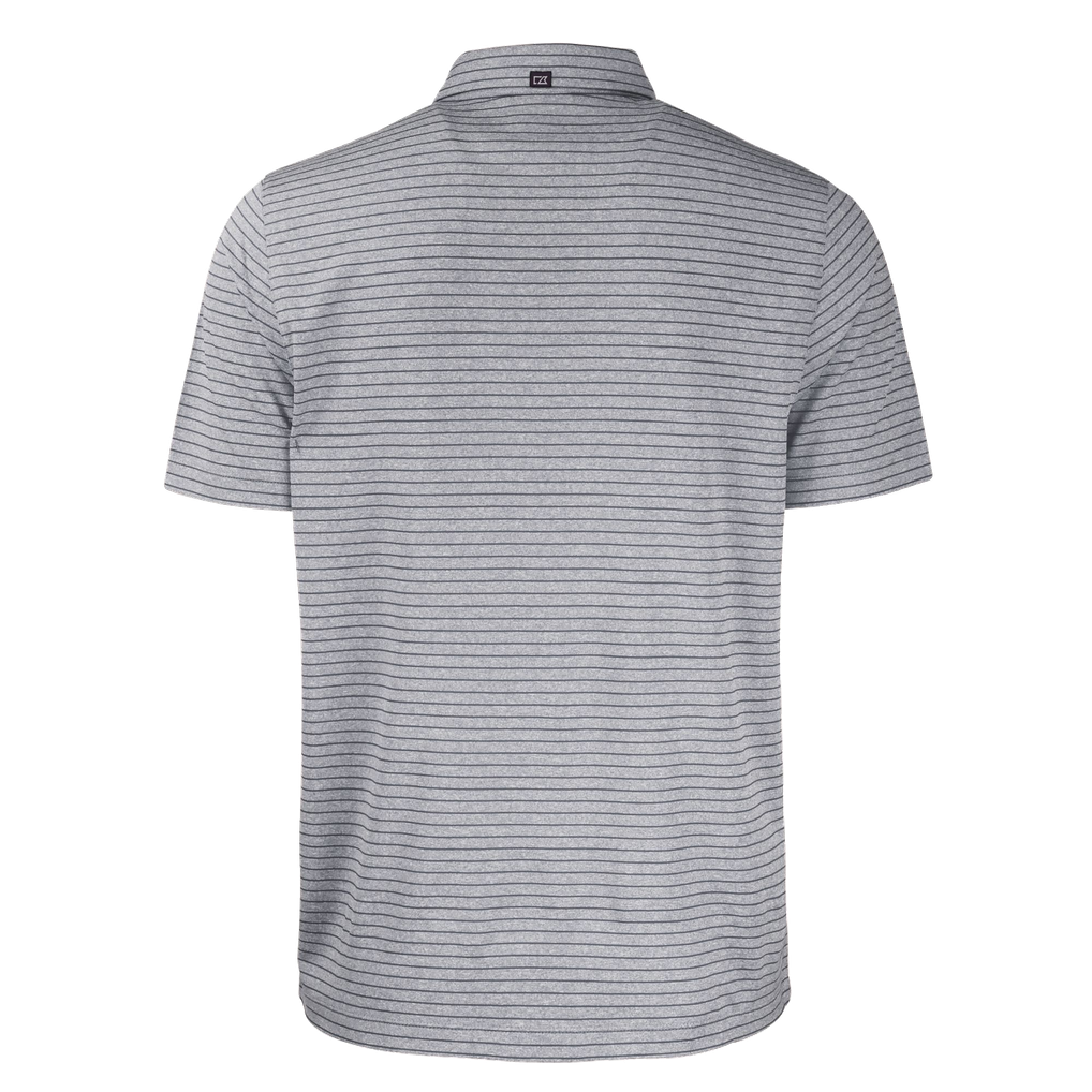  FC Cincinnati Cutter & Buck Forge Eco Heather Stripe Stretch Recycled Polo - Heather Black